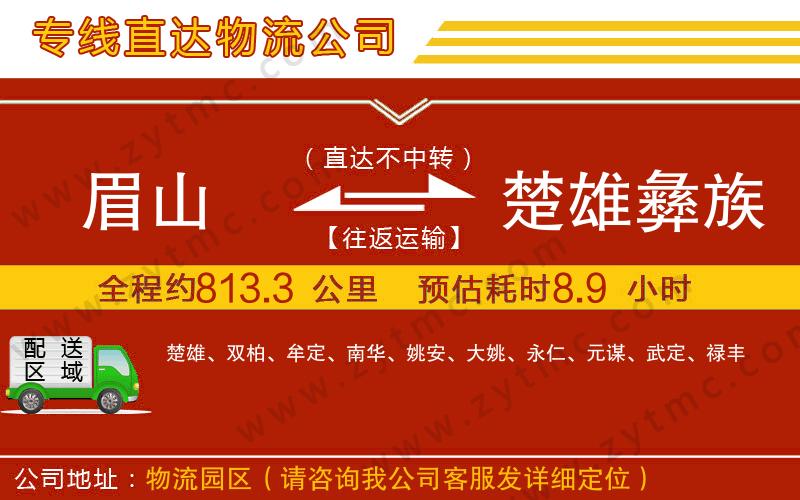 眉山到楚雄彝族自治州物流公司