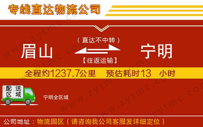 眉山到寧明物流公司