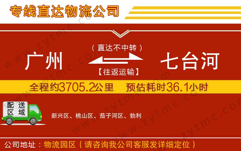 廣州到七臺河物流專線