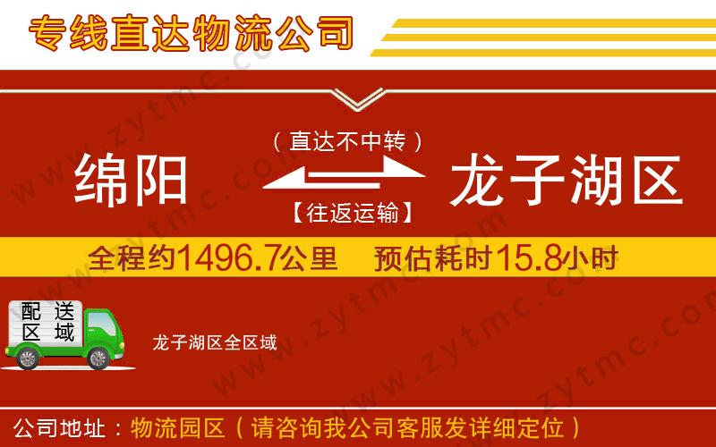 綿陽到龍子湖區(qū)物流專線
