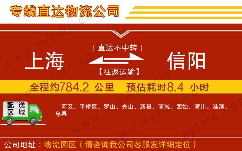 上海到信陽物流專線